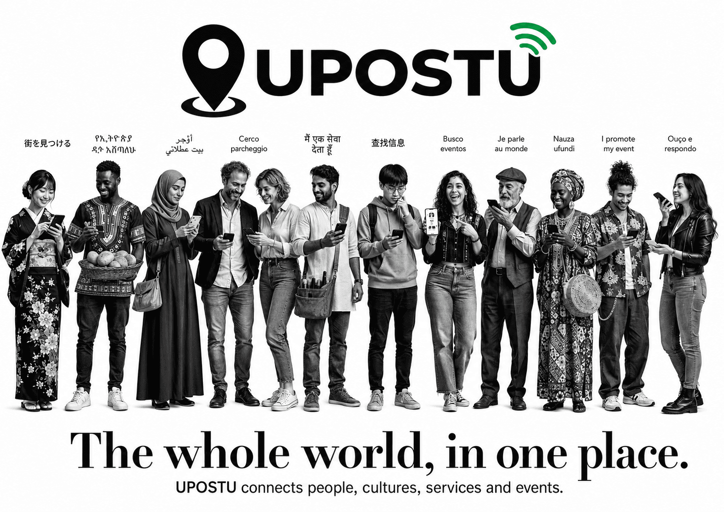 Community mondiale Upostu — lingue e culture diverse